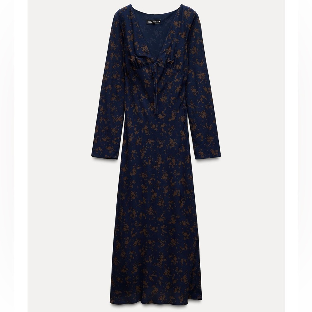 ZARA Floral Print Midi Dress